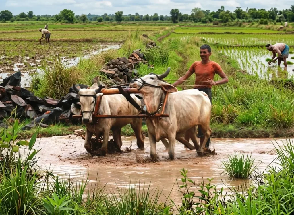 Pm Kisan Yojan 2026 (Indian Farmer Work in Filed)