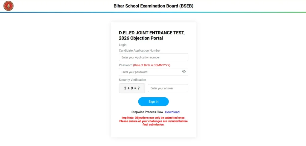 BSEB DELED Answer Key out